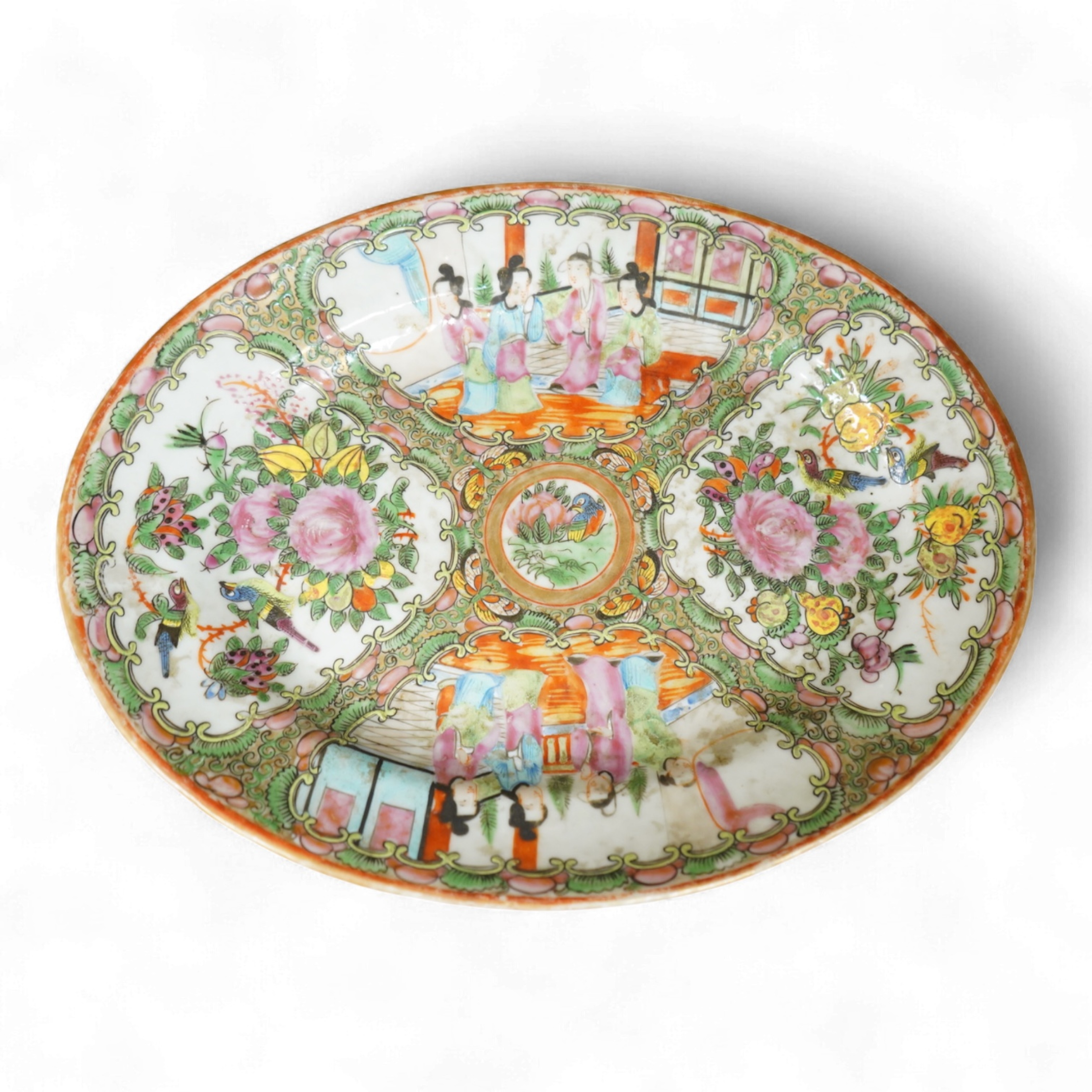 A 19th century Chinese famille rose dish, 28cm